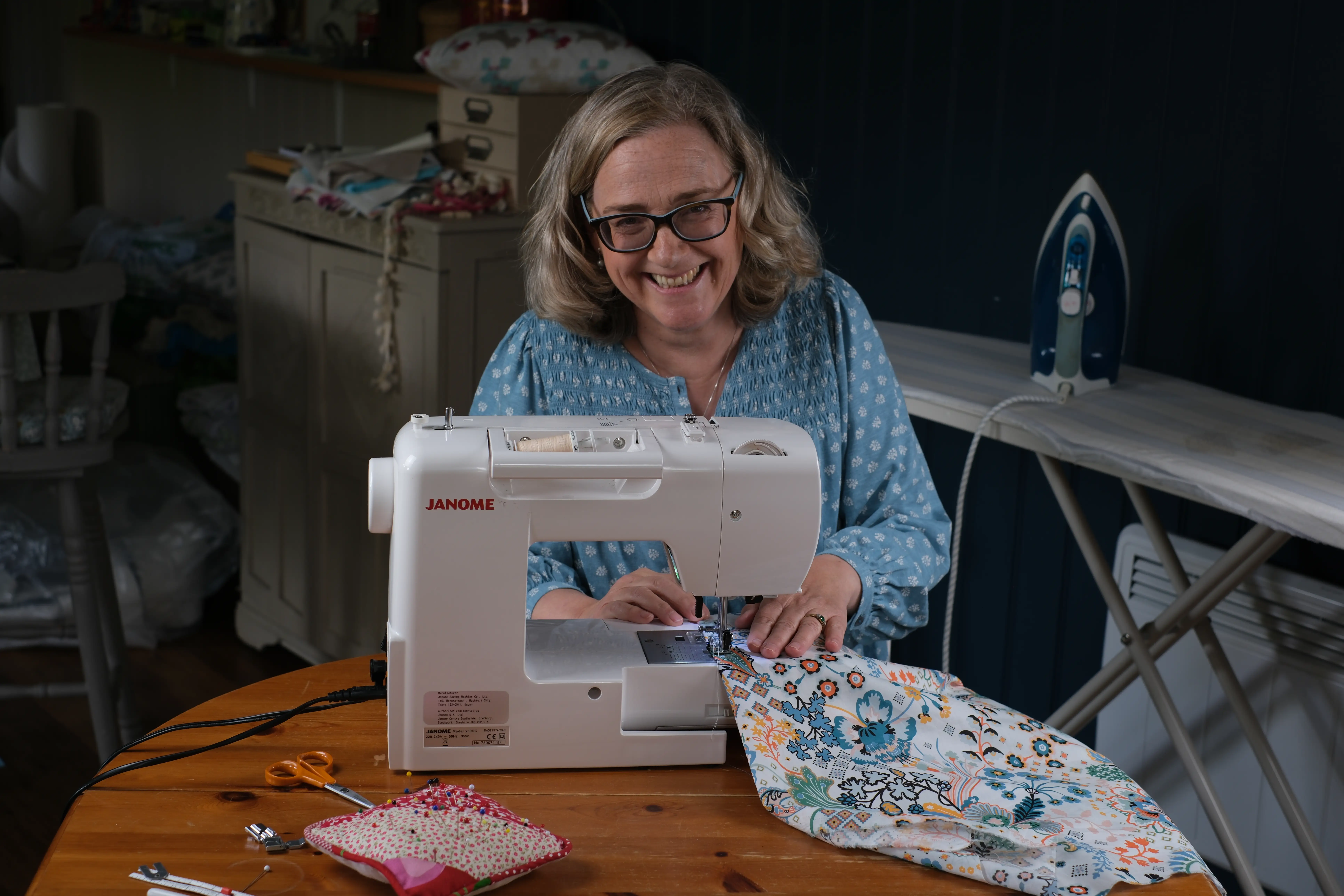 Me at machine smiling